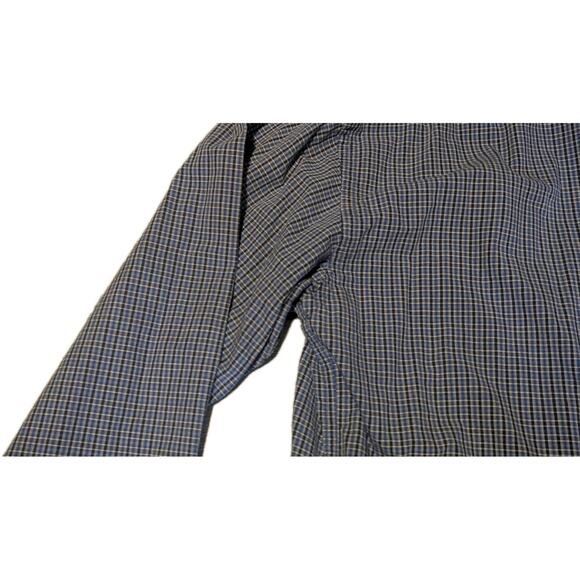 RGM Chairman Collection Men's Blue Plaid Long Sleeve Button Down Shirt Size L - Picture 6 of 7